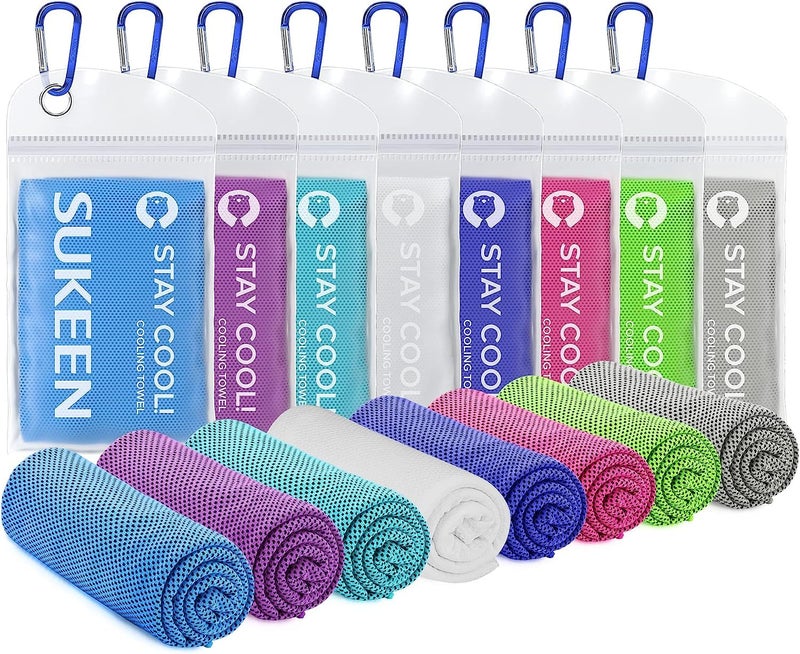 Sukeen Cooling Towel (40"x12"),Ice Towel,Soft Breathable Chilly Towel,Microfiber Towel for Yoga,Sport,Running,Gym,Workout,Camping,Fitness,Workout & More Activities - Image 1